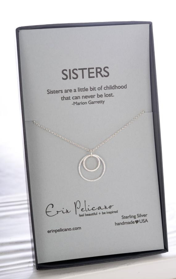 Geschenke Schwester
 Zwei Schwestern Schwester Schmuck Halskette Geschenke für