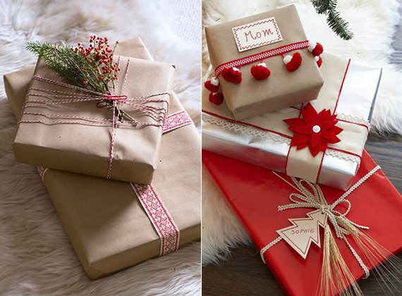 Geschenke Verpacken
 schnell und originell weihnachtlichen Geschenke