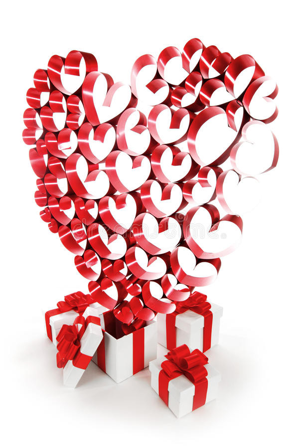 Geschenke Von Herzen
 Geschenke und Herzen stockfoto Bild von form dekoration