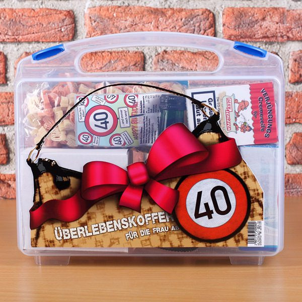 Geschenke Zum 40 Geburtstag Frau
 Überlebenskoffer für Frau ab 40