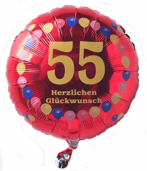 Geschenke Zum 55 Geburtstag
 Ballonsupermarkt lineshop Luftballon 55 Geburtstag