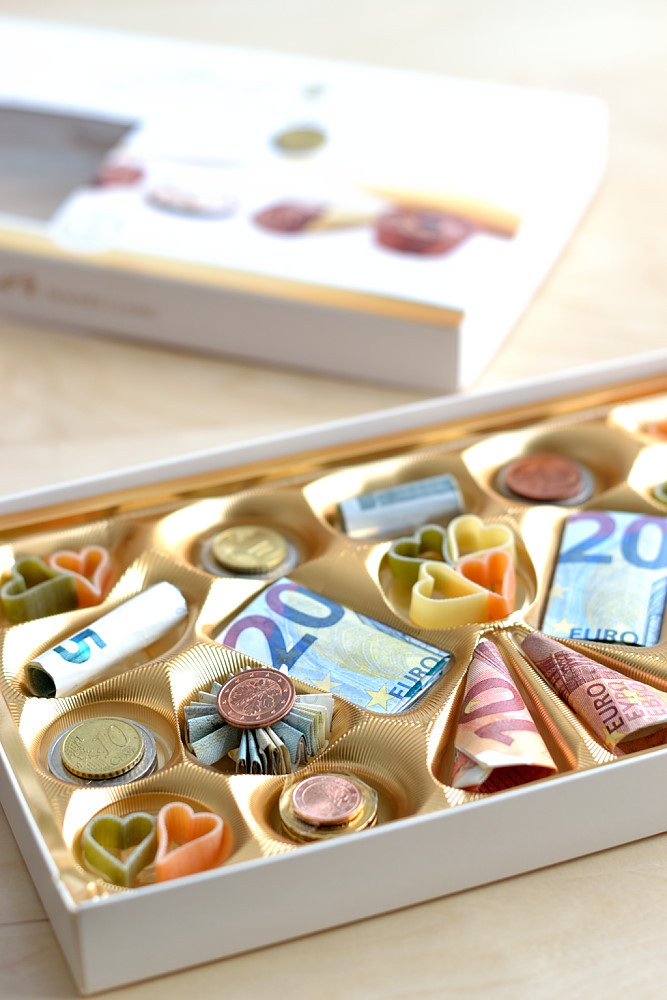 Geschenkideen Mit Geld
 Pralinés monnaies Geldgeschenk kreativ verpacken Herbs