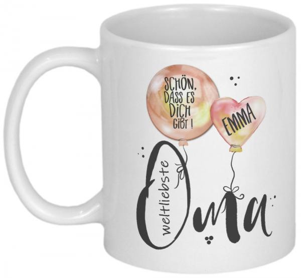 Geschenkideen Oma
 Geschenkideen für Oma personalisierbare Tasse Becher