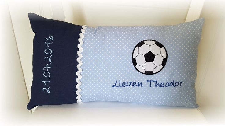 Geschenkideen Tante
 Namenskissen Namenskissen Kissen Name Fußball blau ein