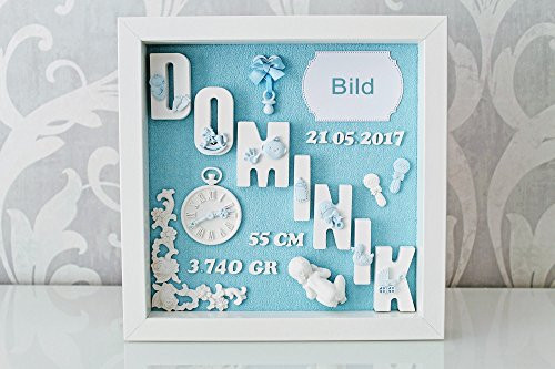 Geschenkideen Taufe Junge
 Geschenk für Baby Geburt Taufe Geburtstafel – 3D