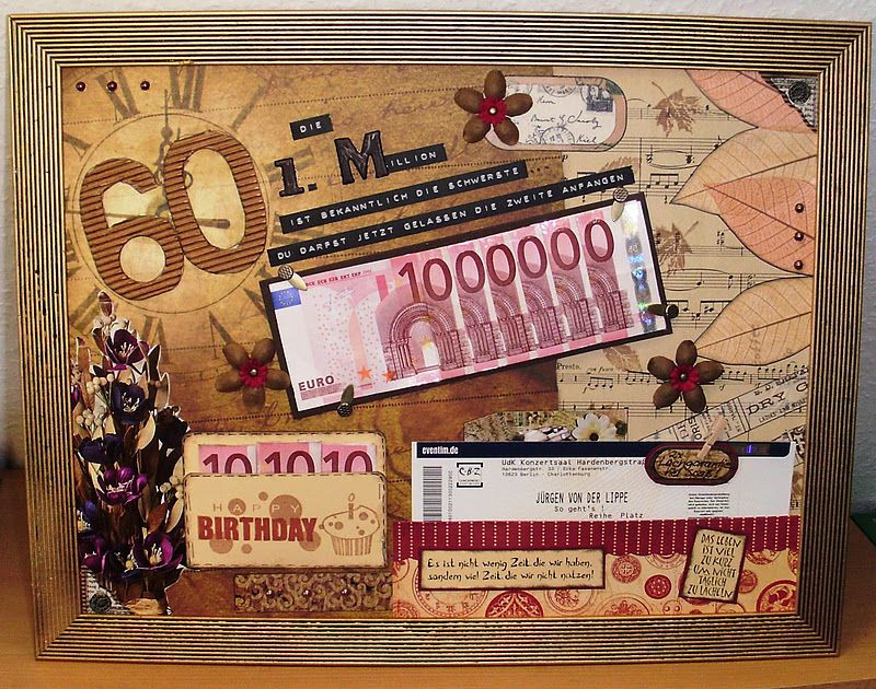 Geschenkideen Zum 60 Geburtstag
 Mamapias Stempelecke Die erste Million zum 60