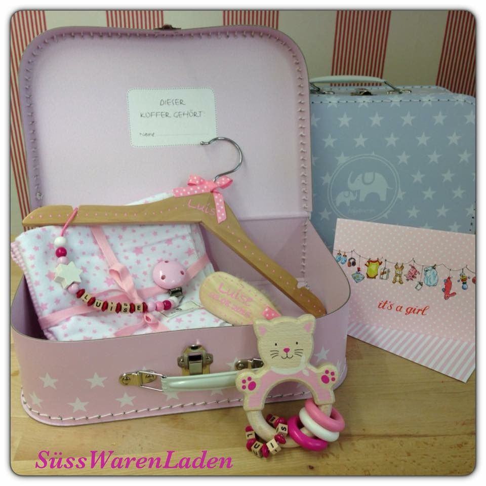 Geschenkideen Zur Geburt Mädchen
 Geschenk zur Geburt für Mädchen Geschenkset Koffer mit