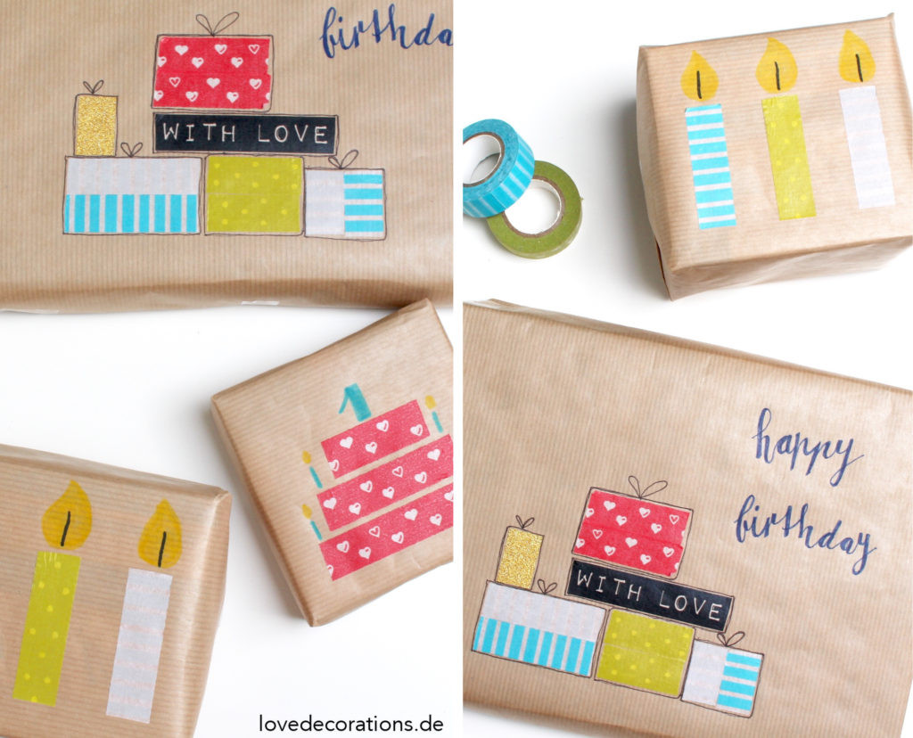 Geschenkverpackung Diy
 DIY Geschenkverpackung mit Washi Tape und meine