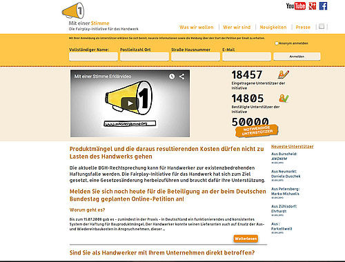 Gewährleistung Handwerk
 Fairplay Initiative für das Handwerk