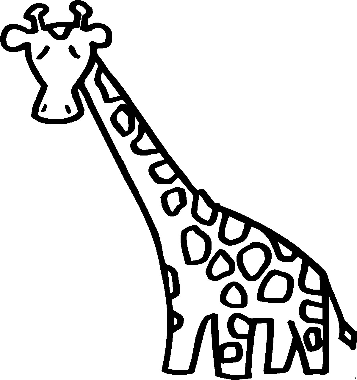 Giraffe Comic Malvorlagen
 Giraffe Mit Langem Hals Ausmalbild & Malvorlage ics