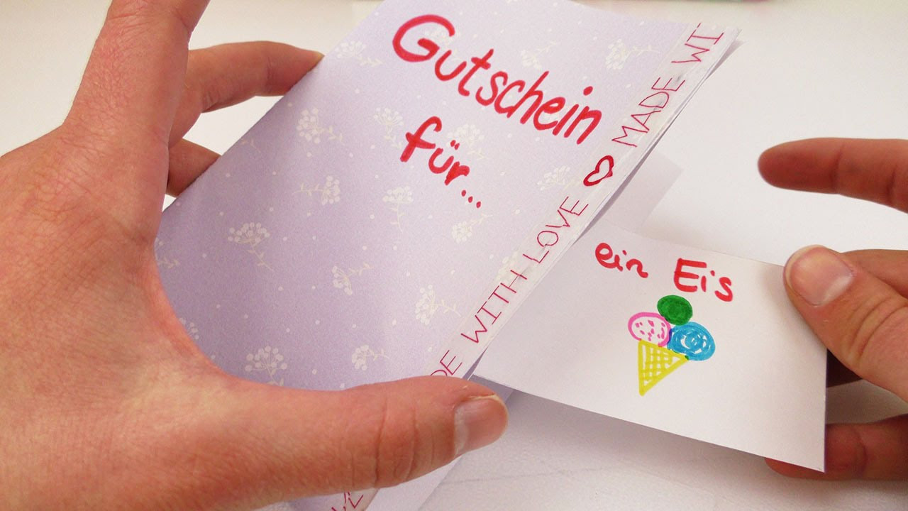 Gutschein Diy
 DIY Gutschein Tolle Geschenk Idee