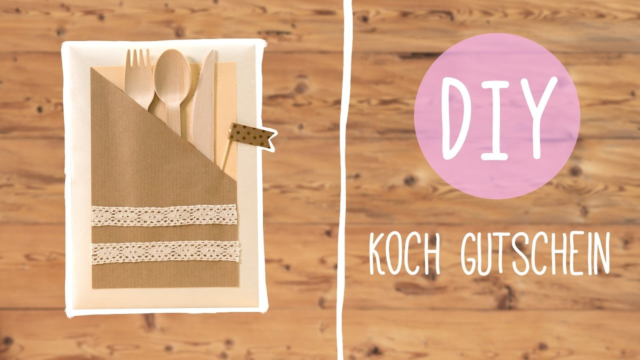 Gutschein Diy
 Einladung zum Essen – DIY Koch Gutschein