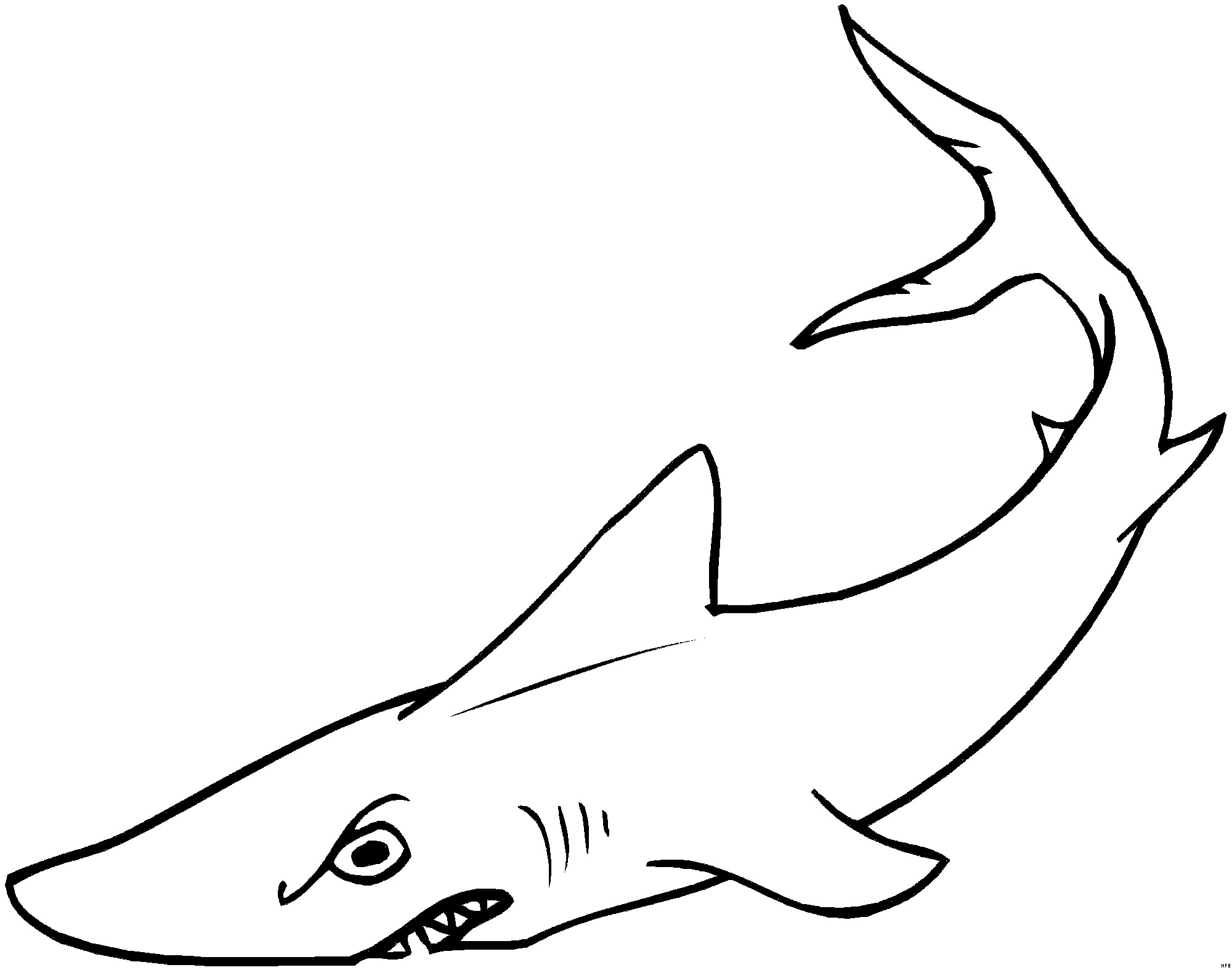 Раскраска акула зло