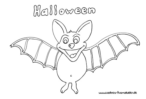 Halloween Malvorlagen Fledermaus
 Ausmalbilder Halloween Nadines Ausmalbilder