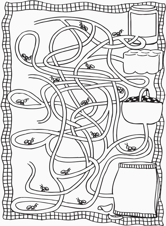 Handwerk Kreuzworträtsel
 ant farm maze color sheet