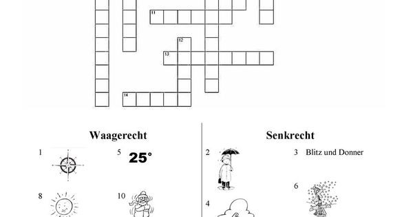 Handwerk Kreuzworträtsel
 Das Wetter Kreuzworträtsel Rätsel