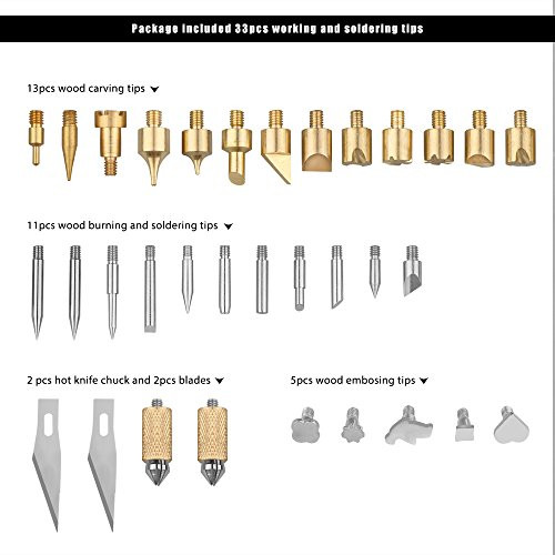 Handwerk Lötkolben
 AOZBZ 37Pcs Lötkolben Set Full Set Holzofen Holz