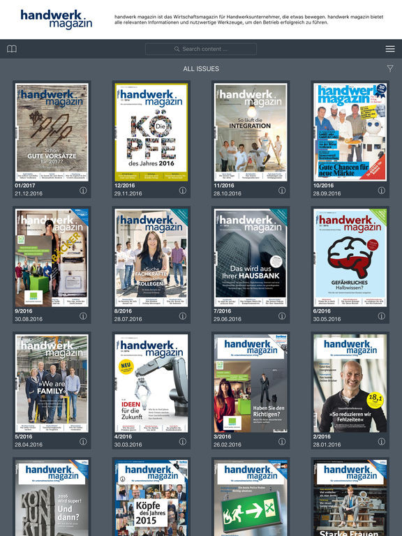 Handwerk Magazin
 „handwerk magazin“ im App Store