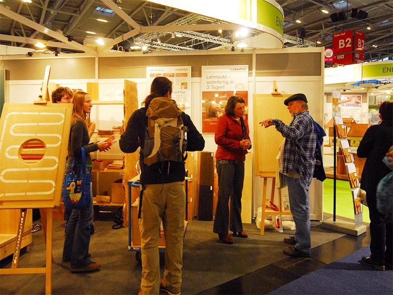 Handwerk Messe München
 naturbo Lehmputze Lehmbauplatten und Wandheizung auf Messe