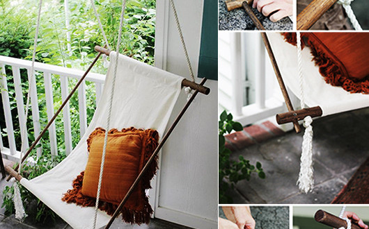 Hängesessel Diy
 coole Idee für DIY Hängesessel aus Holz und Textil fresHouse