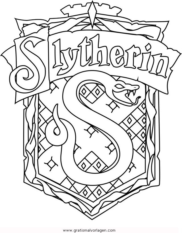 Harry Potter Ausmalbilder Wappen
 potter slytherin gratis Malvorlage in ic