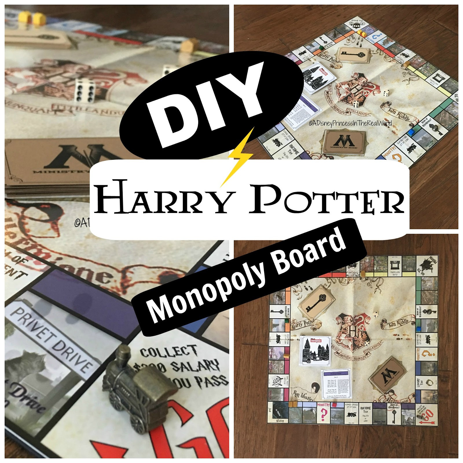Harry Potter Monopoly Diy
 A Disney Princess in the real world DIY Harry Potter
