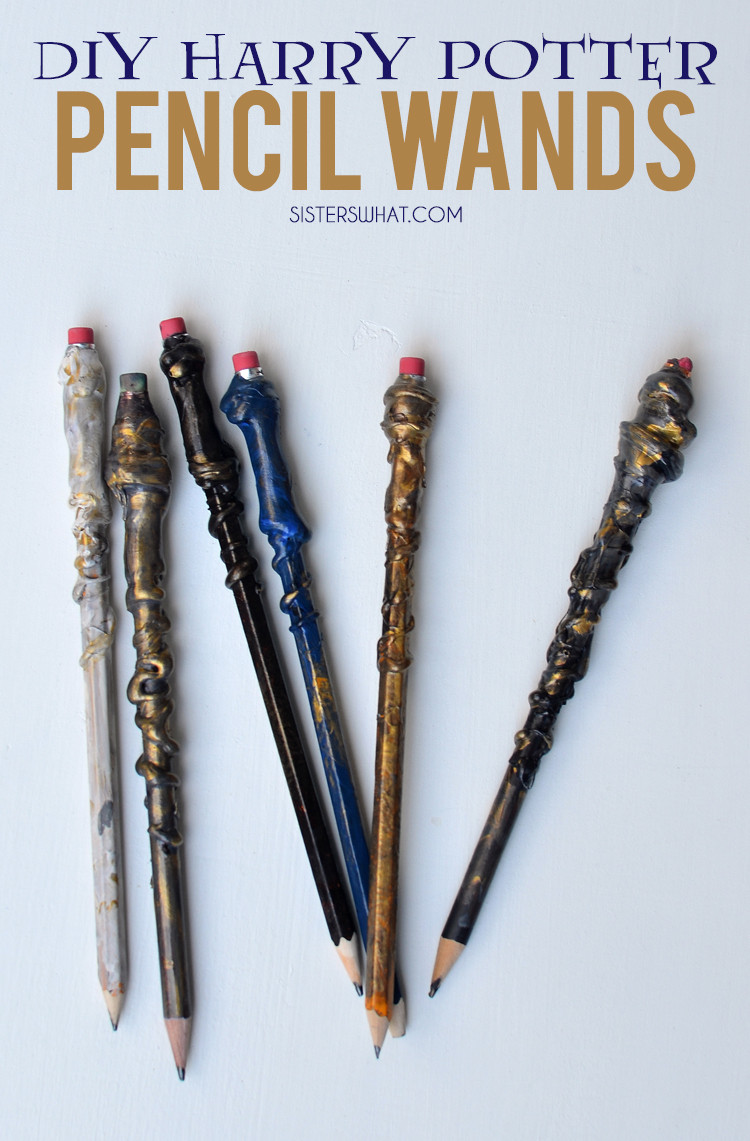 Harry Potter Wand Diy
 DIY Harry Potter Pencil Wands using Hot Glue and Paint