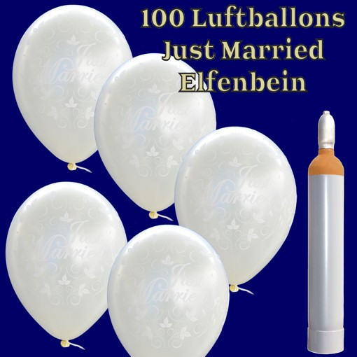 Helium Luftballons Hochzeit
 Ballons Helium Maxi Set Hochzeit 100 Hochzeitsluftballons
