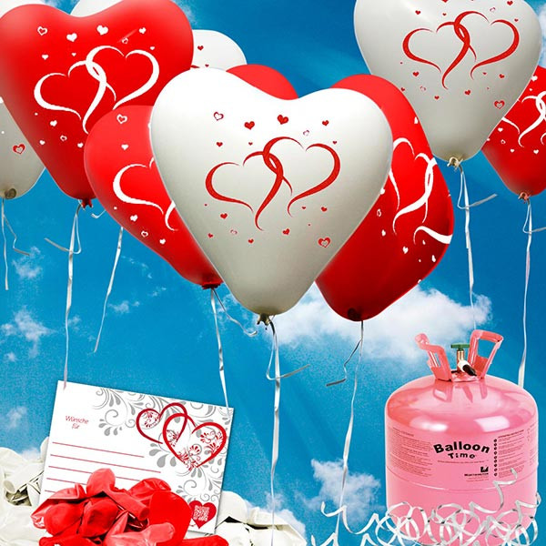 Helium Luftballons Hochzeit
 Luftballons Hochzeit inkl Ballonflugkarten hier kaufen