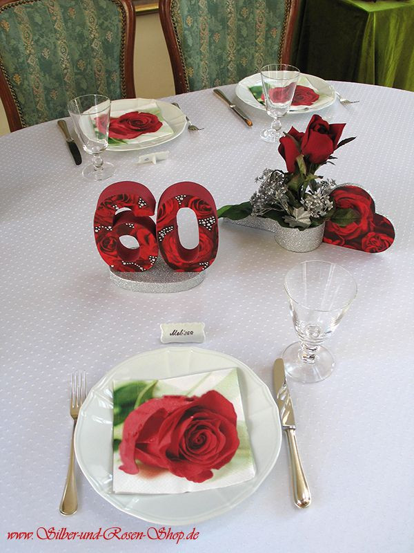 Hochzeit 60 Jahre
 Jubiläumszahl 60 Diamantene Hochzeit