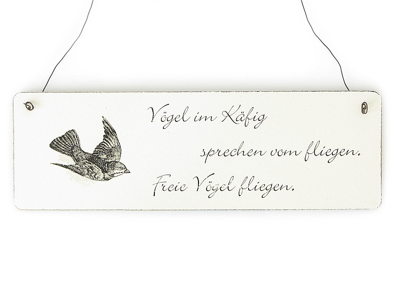 Hochzeit Zitat
 Shabby Vintage Hochzeit Schild Türschild VÖGEL IM KÄFI