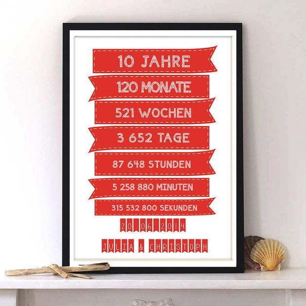 Hochzeitstag Geschenkideen
 Weiteres Geschenk zum Hochzeitstag Hochzeit Print ein