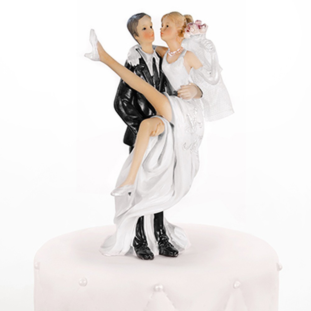 Hochzeitstorte Figuren
 Hochzeitstortenfiguren Er trägt Sie leg up 13 cm Nr 23