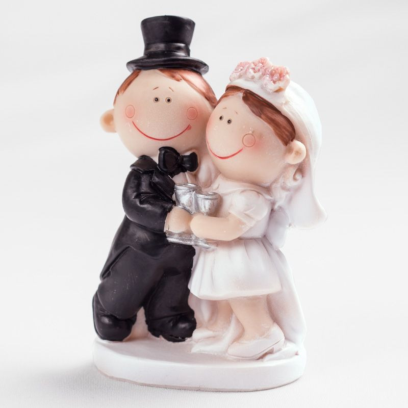 Hochzeitstorte Figuren
 Tortenfigur "Gläser hoch"