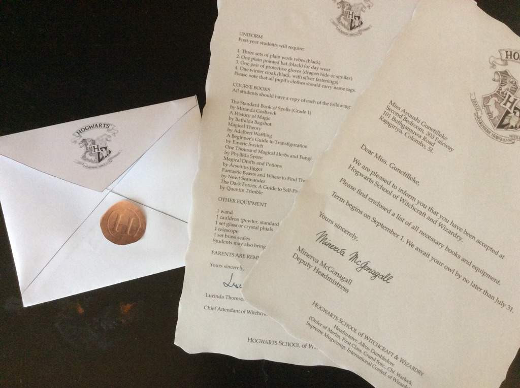 Hogwarts Letter Diy
 Personalised Hogwarts Acceptance Letter DIY