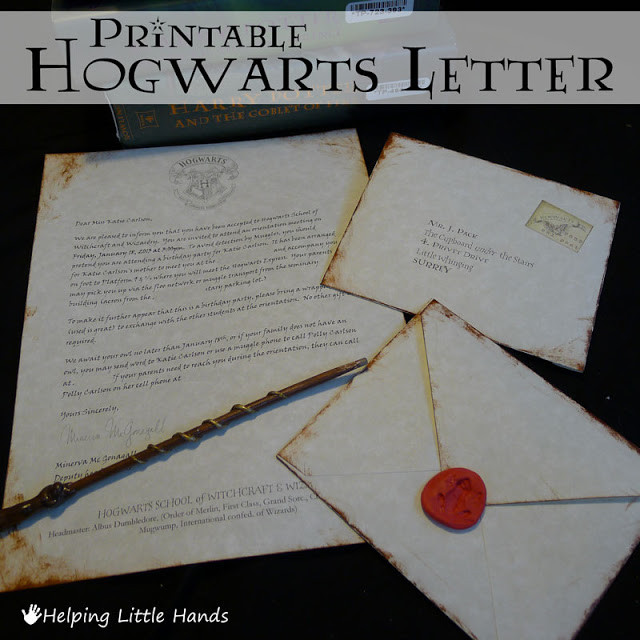 Hogwarts Letter Diy
 Pieces by Polly Printable Hogwarts Acceptance Letters or