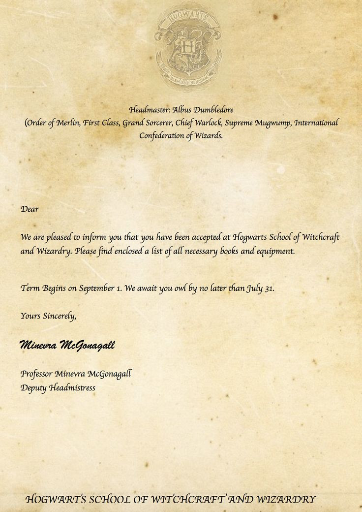 Hogwarts Letter Diy
 Harry Potter DIY Hogwarts Acceptance letter s