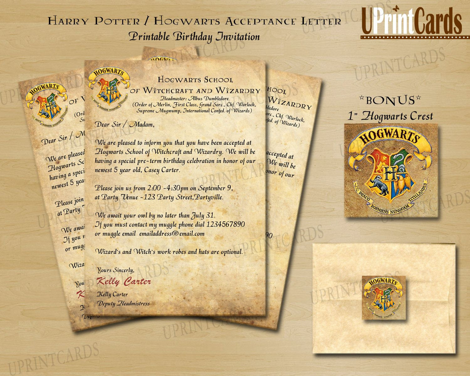 Hogwarts Letter Diy
 DIY Printable Harry Potter Inspired Acceptance Letter