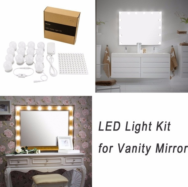 Hollywood Spiegel Diy
 Hollywood DIY Vanity Lights Strip Kit voor Verlichte Make