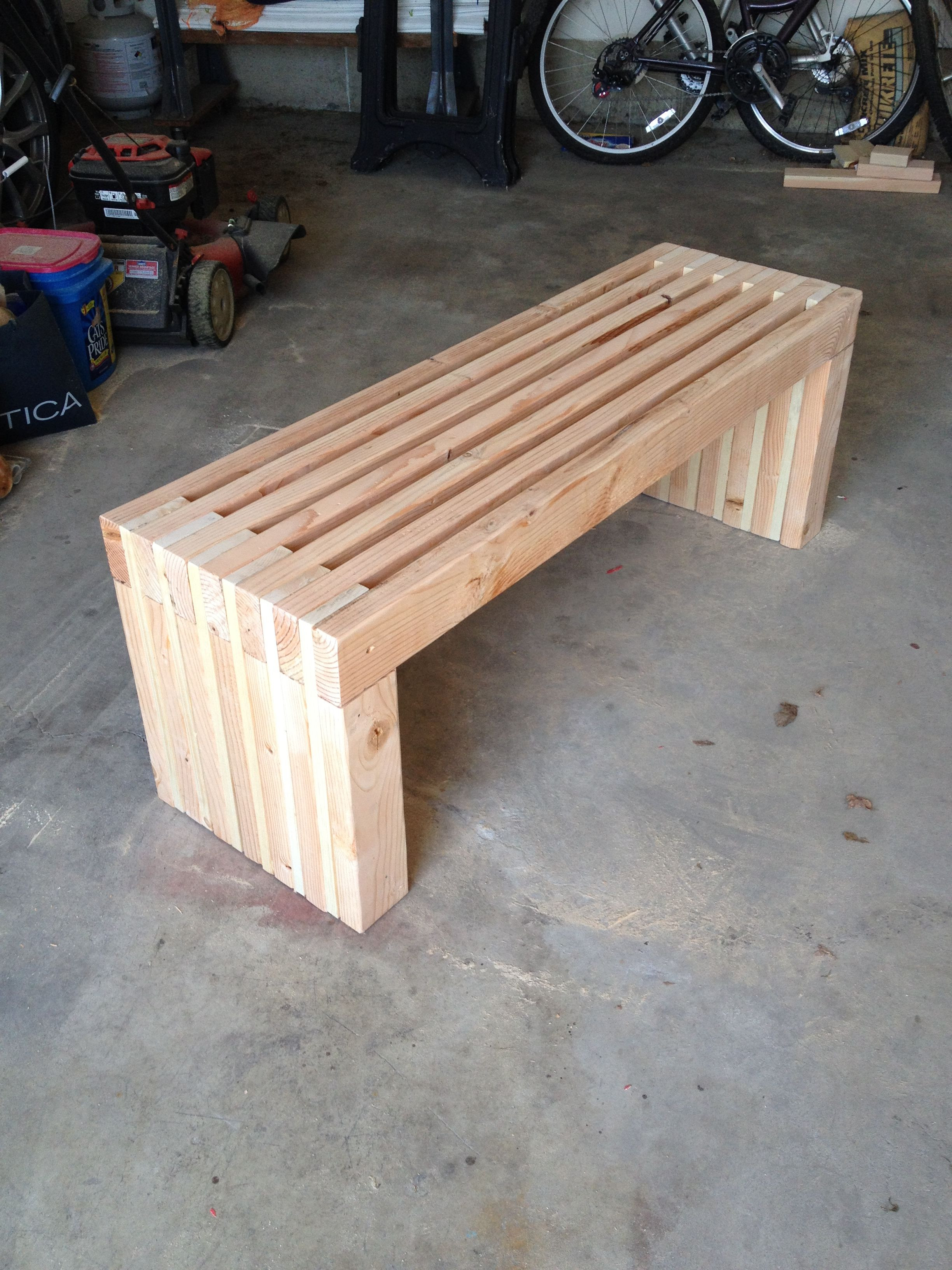 Holzbank Diy
 Ana White Slat Bench DIY Projects