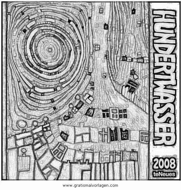 Hundertwasser Ausmalbilder
 HUNDERTWASSER MALVORLAGEN