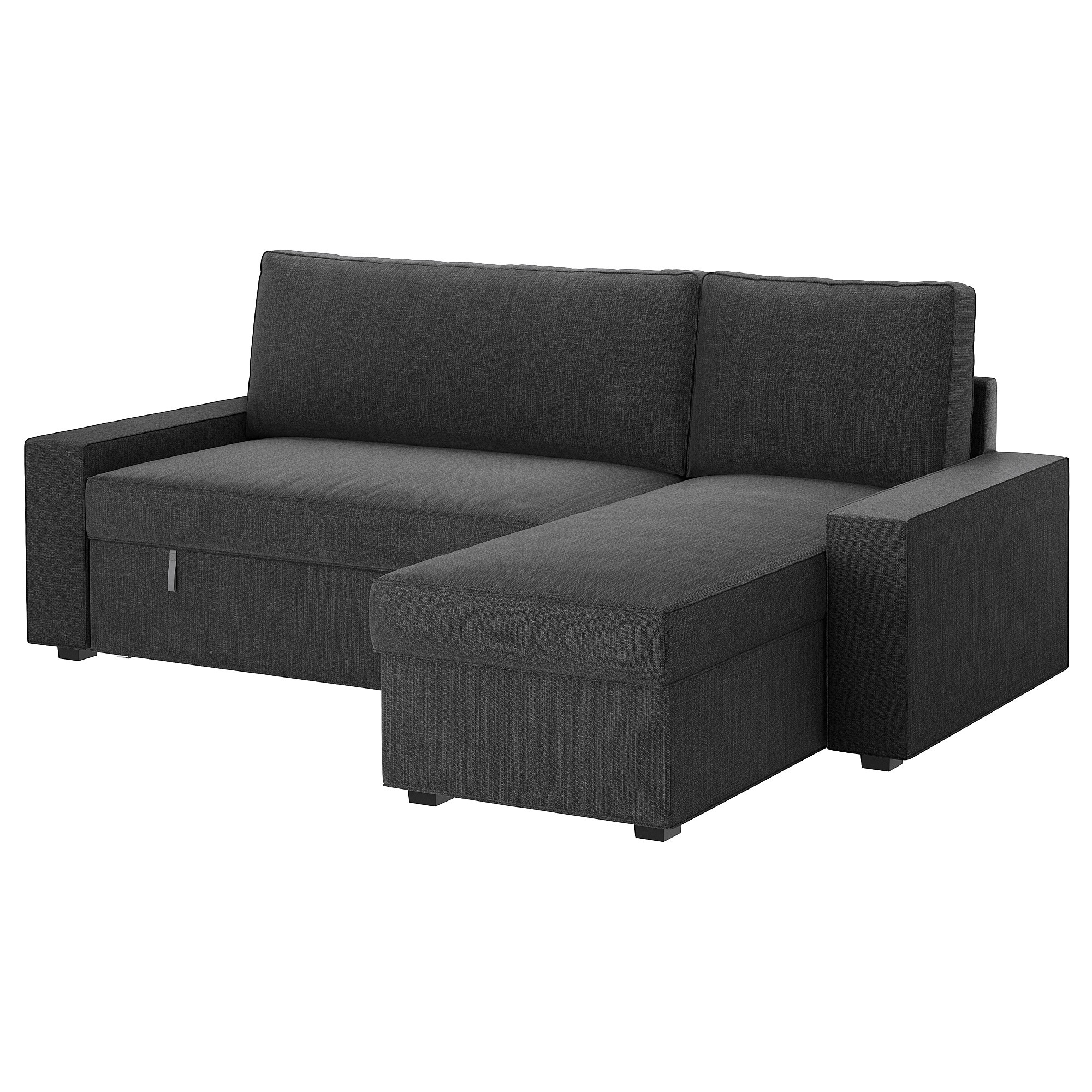 Ikea Schlafcouch
 VILASUND Sofa bed with chaise longue Hillared anthracite