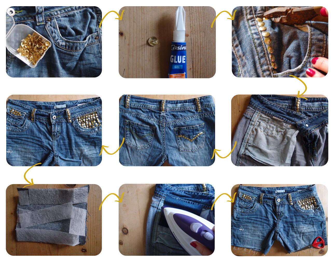 Jeans Diy
 DIY Studded Denim Shorts