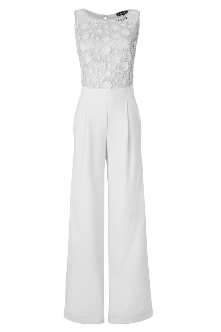 Jumpsuit Hochzeit Weiß
 Eleganter Jumpsuit Aurowely in Weiß CyberQueen