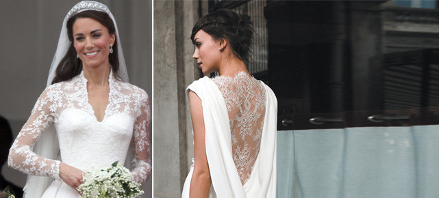 Kate Middleton Hochzeitskleid
 Brautmode Brautkleider 2012 Spitze wie Kate und Charlène