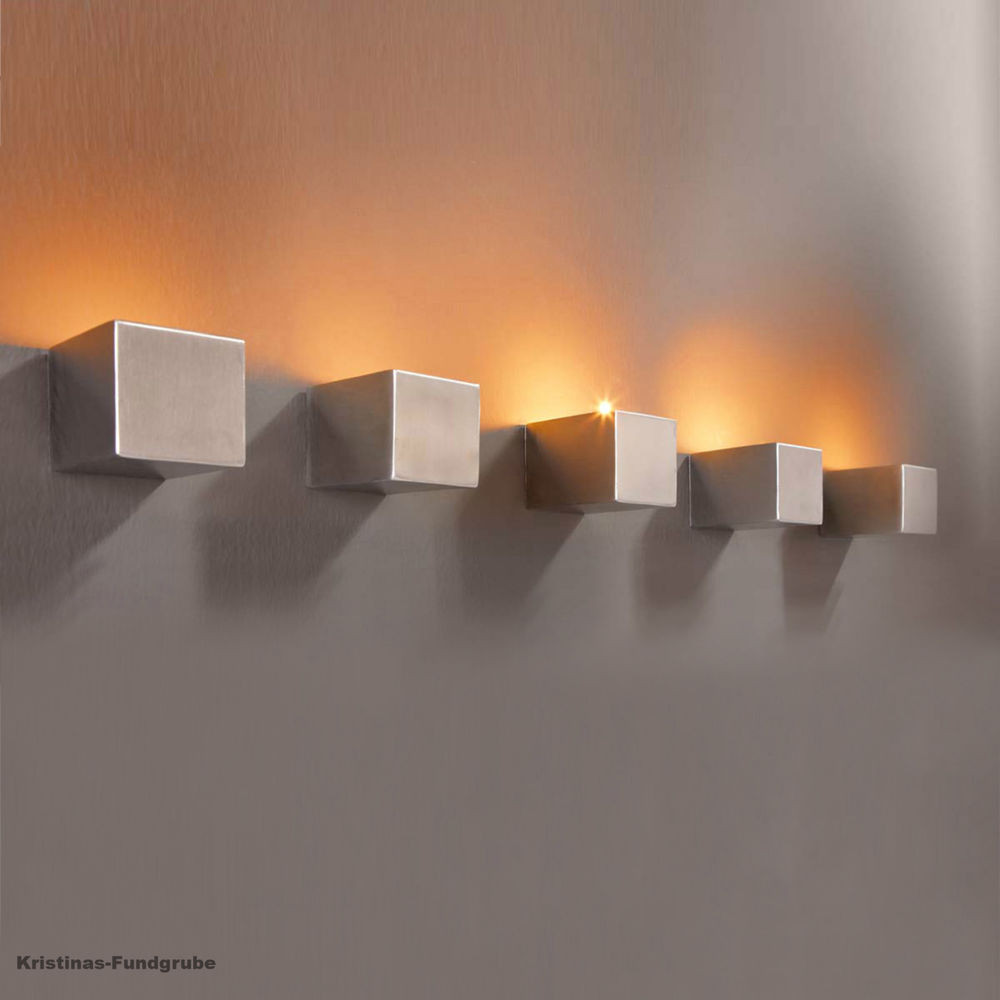Kerzenhalter Wand
 Wand Teelichthalter Cube 5er Set Edelstahl Kerzenhalter