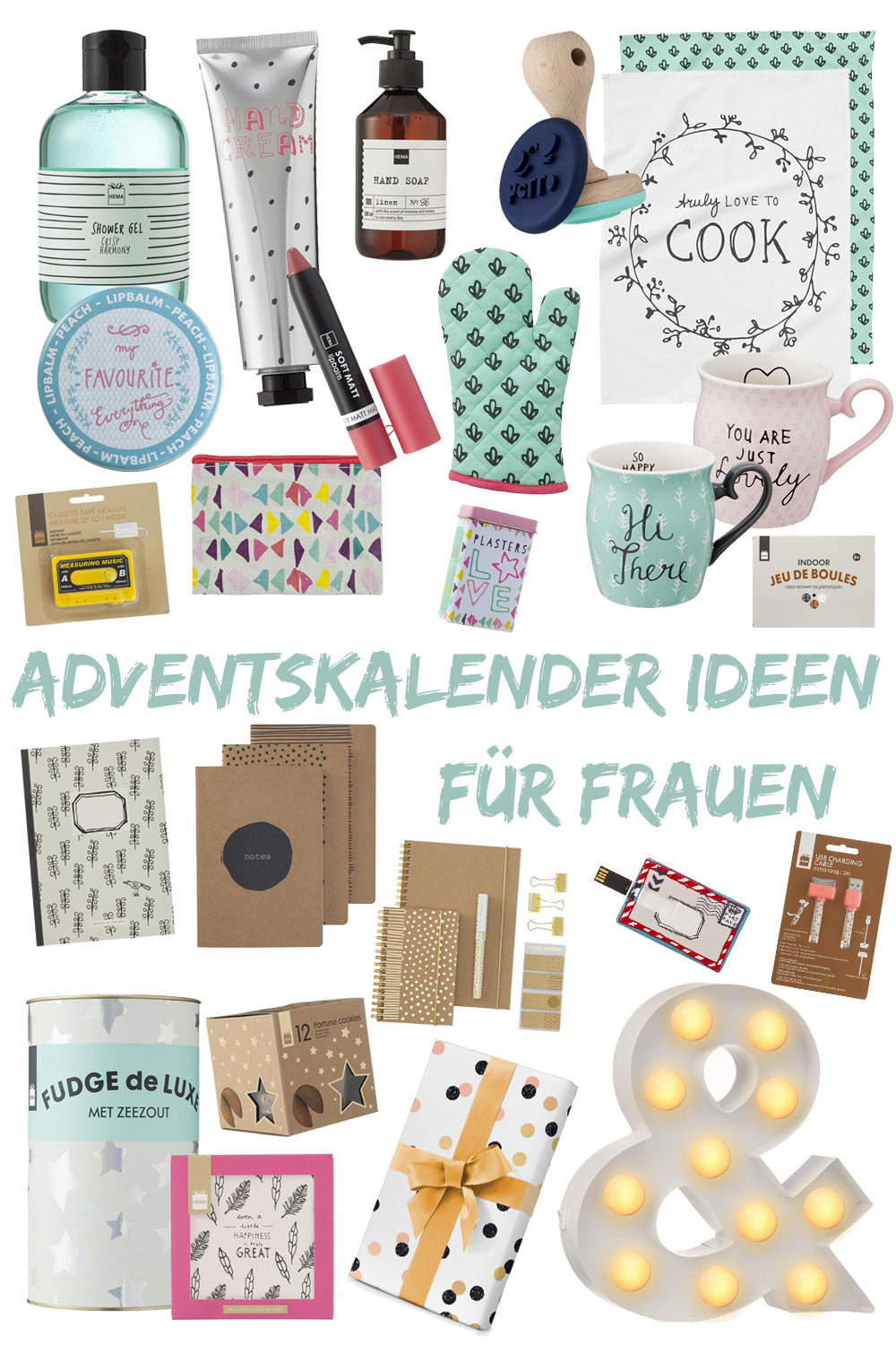 Kleine Geschenke Adventskalender
 Adventskalender befüllen – Ideen für Frauen