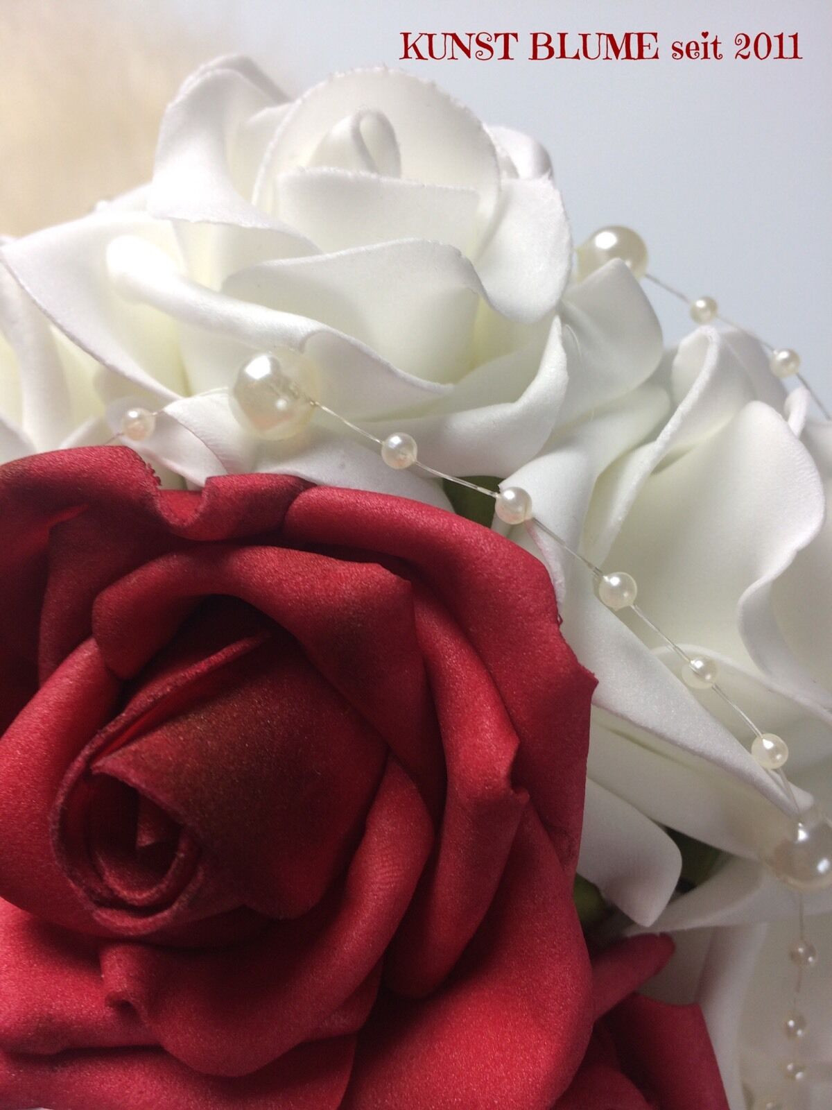 Kleiner Brautstrauß Standesamt
 KLEINER Brautstrauß Wurfstrauß Standesamt Rosen rot weiß