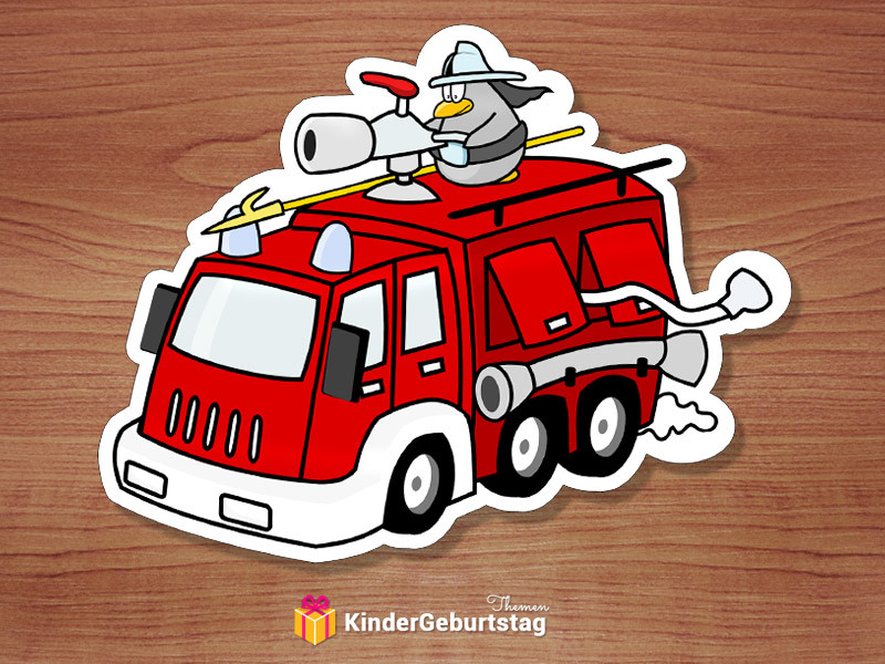 Kostenlose Geburtstagskarten Zum Ausdrucken
 Einladungskarten Feuerwehr zur Kinderparty kostenlose