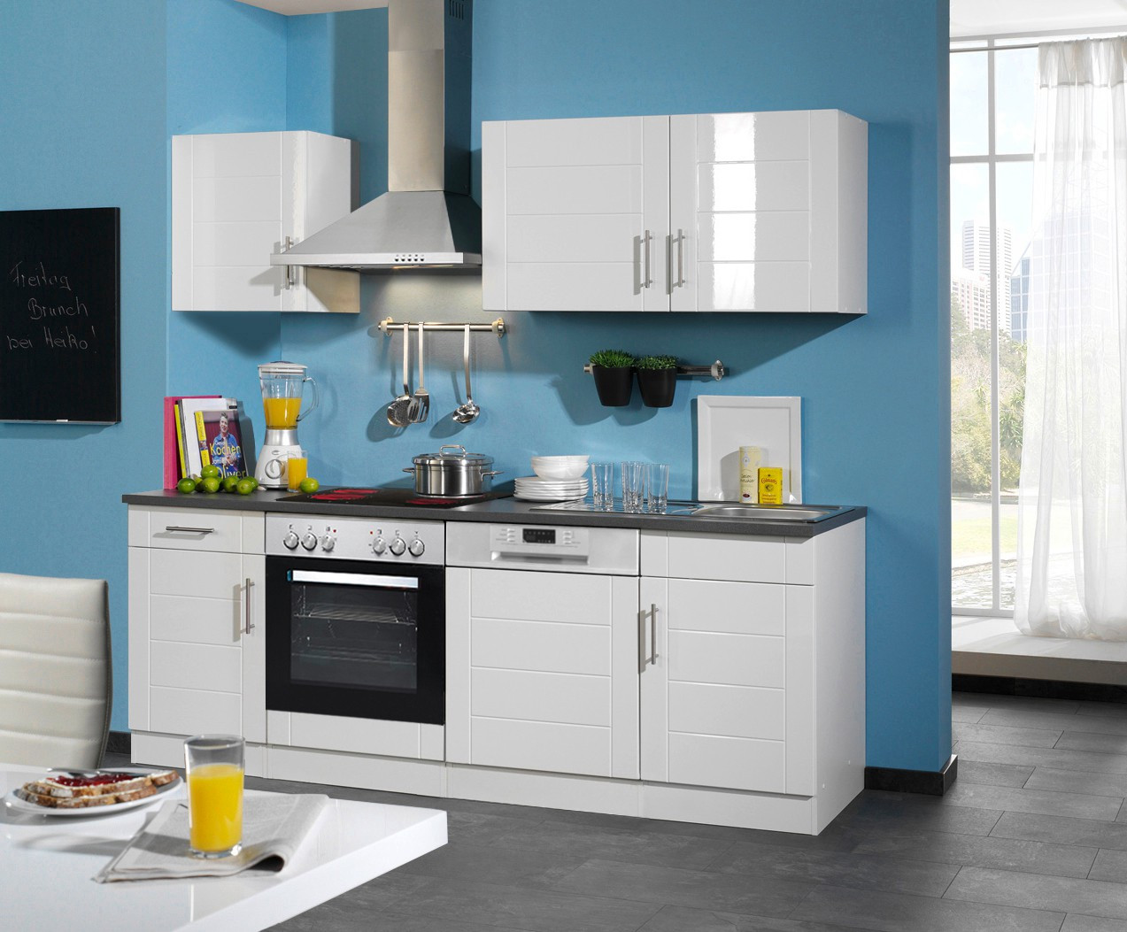 Küche Mit Geräten
 Küchenzeile NEVADA Küche mit E Geräten Breite 220 cm